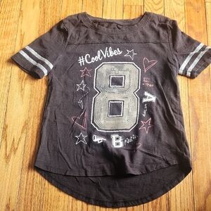 Kid's Black Graphic Tee Size 7/8